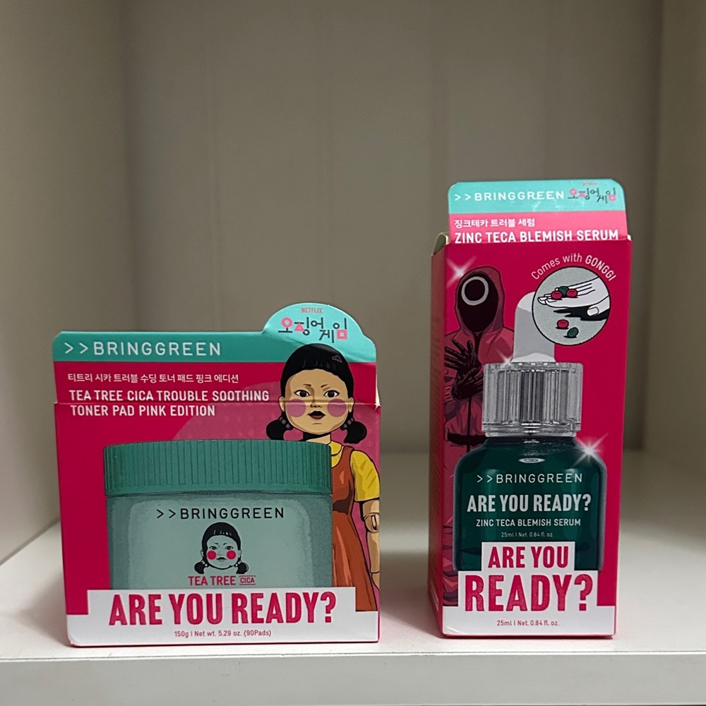 BRINGGREEN Tea Tree Cica Trouble Soothing Toner Pad & Serum